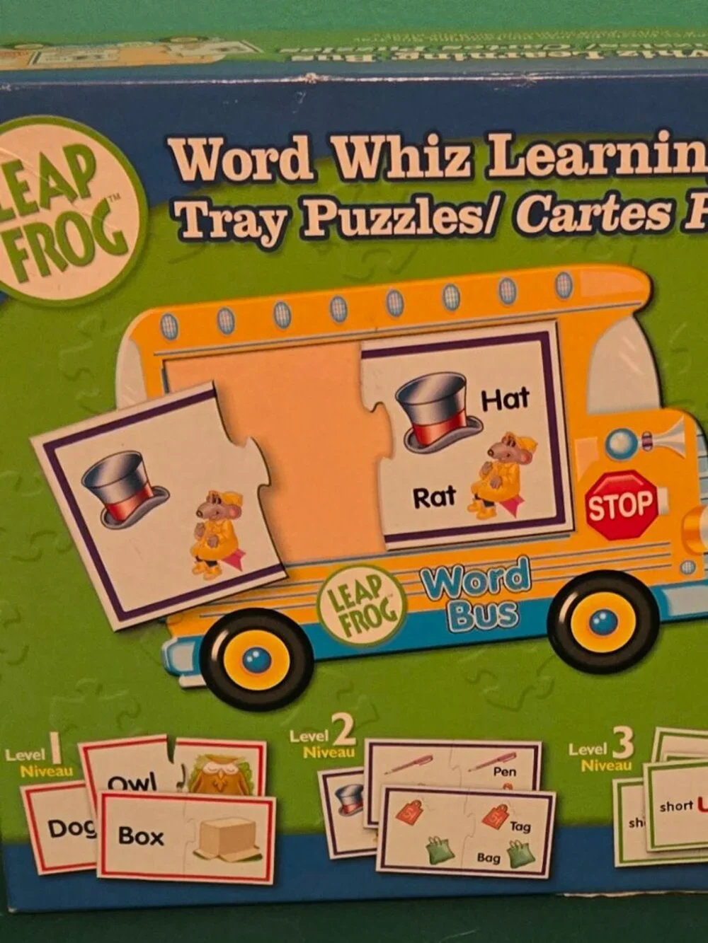 Leapfrog Language Whiz Learning Bus Tray Puzzles Alphabet & Word Game Complete